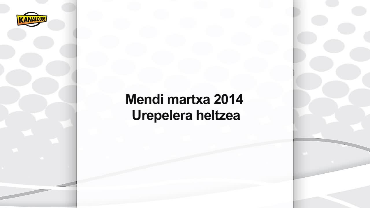 Mendi martxa 2014 Urepelera heltzea