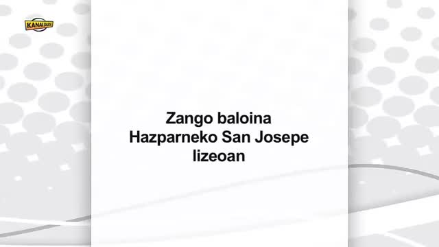 Zango baloina: Hazparneko San Josepe lizeoan