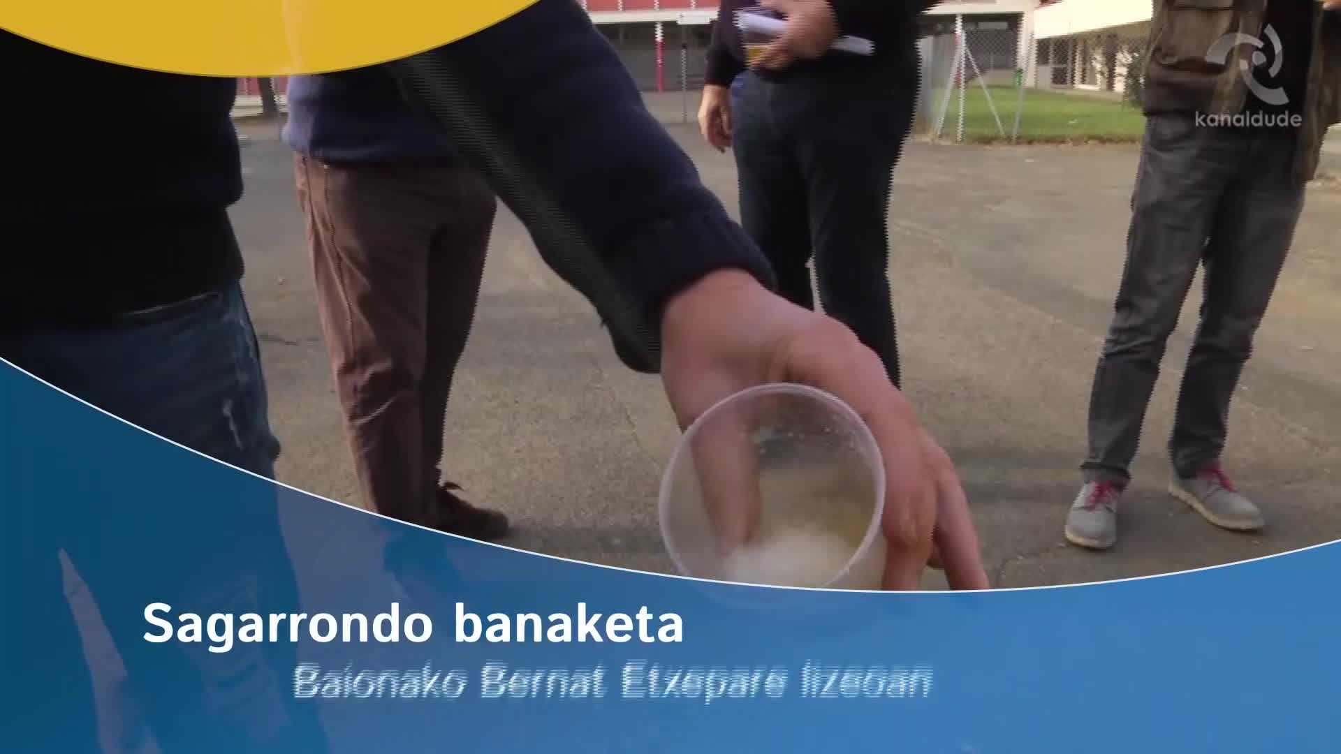 Sagarrondo banaketa Baionako Bernat Etxepare lizeoan