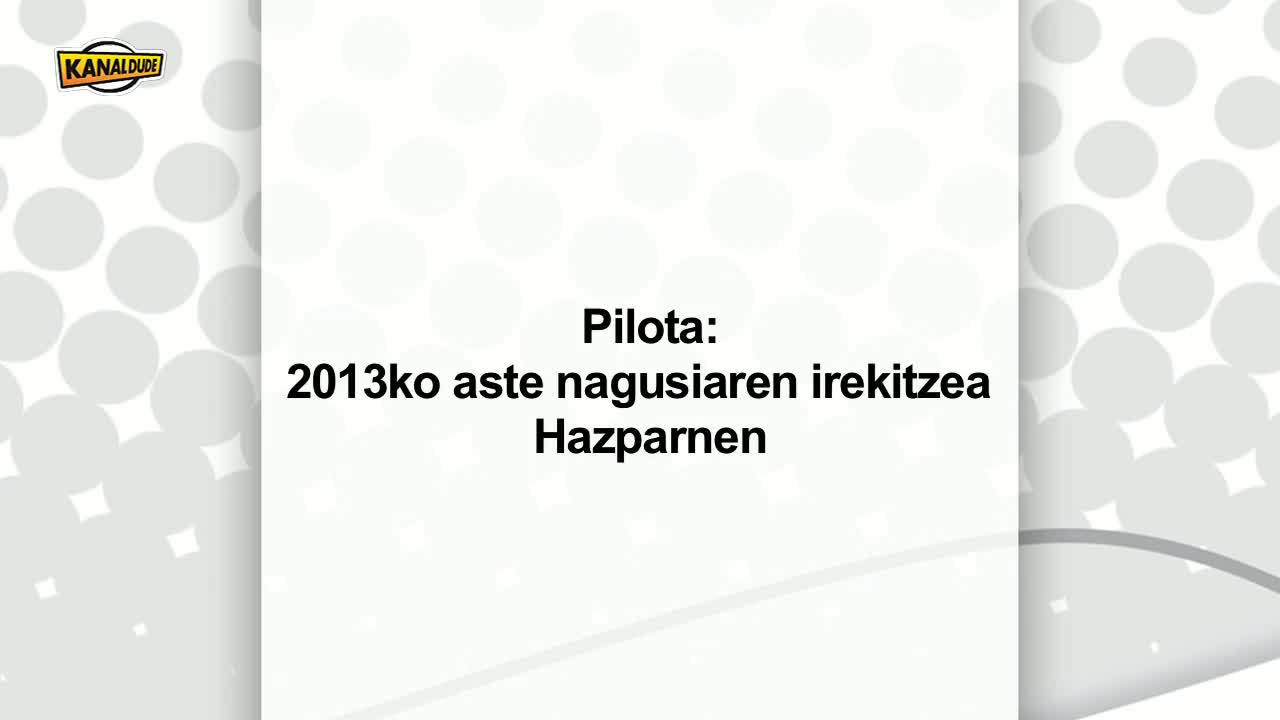 Pilota : aste nagusiaren irekitzea Hazparnen.